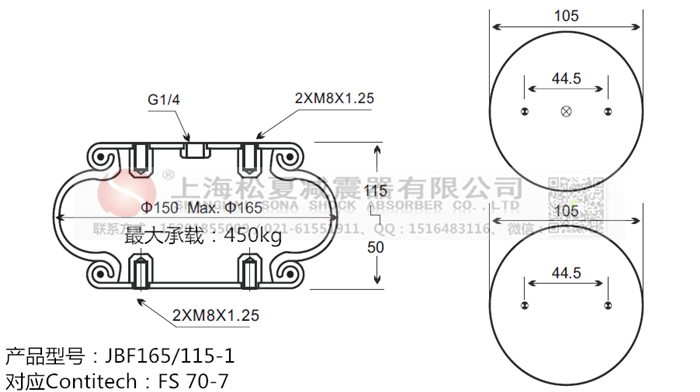 JBF165/115-1橡膠<a href='http://sc028ly.com/' target='_blank'><u>空氣彈簧</u></a>